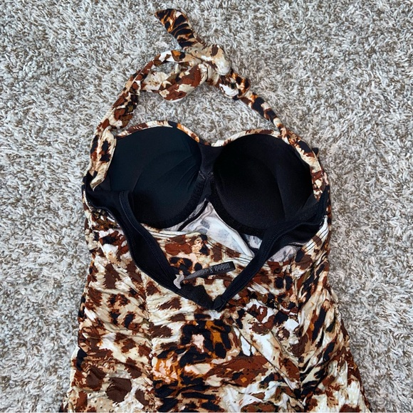 VICTORIA’S SECRET Bra Top Animal Print Ruche Dress - Picture 5 of 8